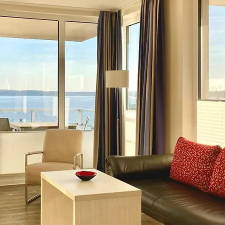 Apartmenthaus Hafenspitze Ap 25, Pier 25, Blickrichtung Offene Seestrand Apartamento Eckernförde